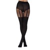 Pretty Polly Women's Suspender Tights, 40 DEN, Black (Black Black),
