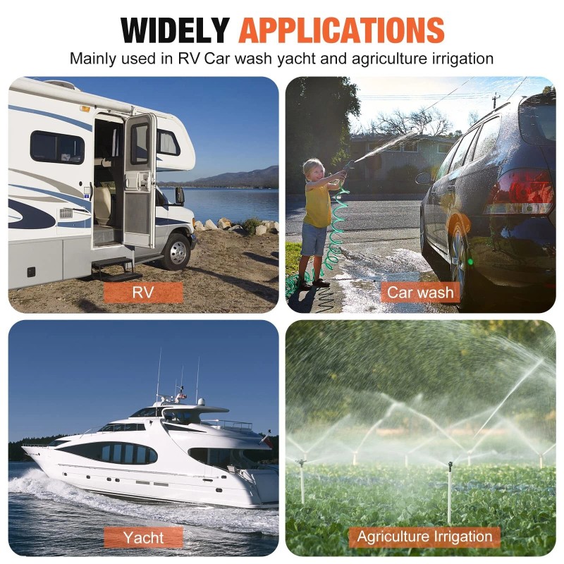 YOUNGTREE Water Diaphragm Pump 12 Volt DC 3.5 GPM 45PSI,