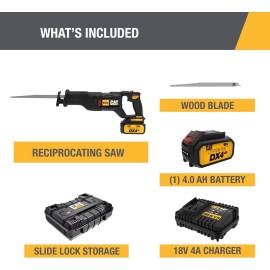 Cat DX52 18V Cordless Reciprocating Saw cordless reciprocating saw with battery