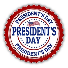 Zirni Presidents Day USA Sticker Decal Design 5" X 5"