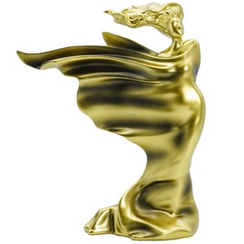 Modern Abstract Goddess Elegant-Female Statue - Luxury Western Home Décor Figurine Aesthetic, Unique Resin Art Sculpture for Living Room Office Bedroom Fireplace - 12 In Gold Figure Decoration(Golden）