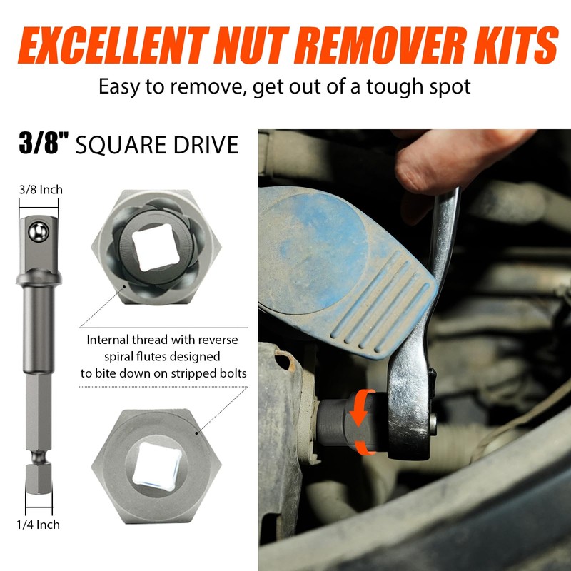 Coobeast 26Pcs Bolt Extractor Kit and Left Handed Drill Bit,