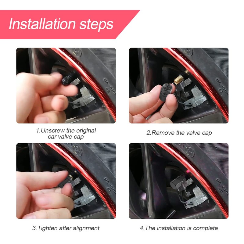 Adunsiaoto Car Valve Caps, Pack of 12 Universal Tyre Valve