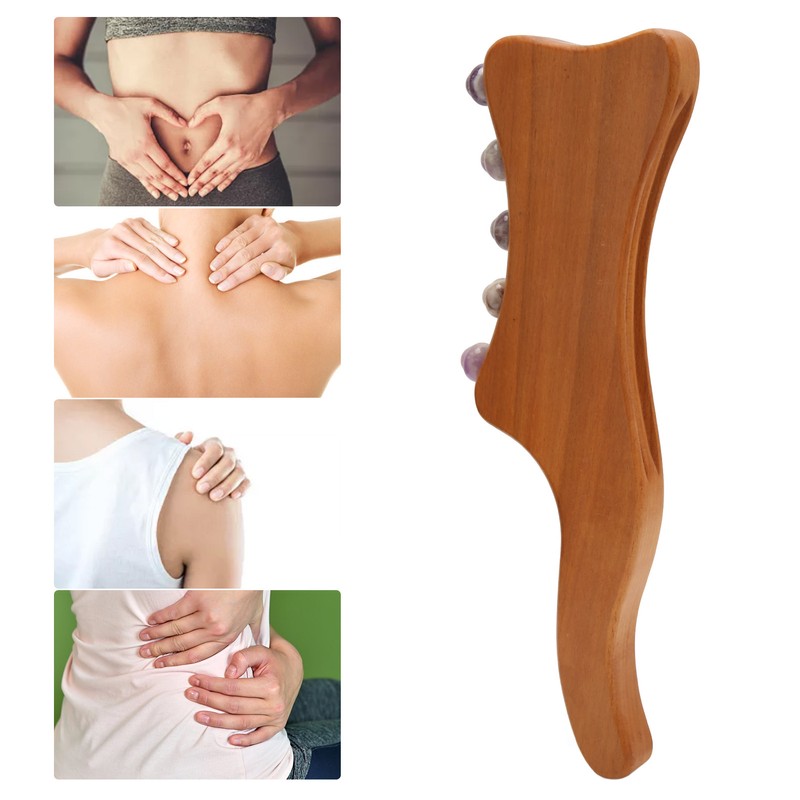 Scraping Massage Stick Wooden Household Relieve Fatigue Relaxation Massage Stick
