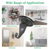 DRHYO 4Pack Heart Shape Suction Hooks, Vacuum Suction Cup Hooks,