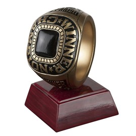 Championship Winner Ring Trophy - FFL Winner Ring Award - 4.5 Inch Tall - Customize Now - Decade Awards