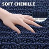 OLANLY Luxury Chenille Bath Mat, Extra Soft Thick Absorbent Shaggy