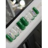 Handmade 🤍 CUSTOM Hard Gel Press On Nails, GREEN BLING