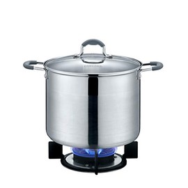 CONCORD Stainless Steel Stock Pot with Glass Lid (Induction Compatible) ((10 QT)