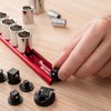 Precision Defined Aluminum Tool Socket Holder | Red, Single 1/4-Inch