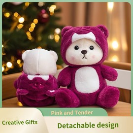 Ryttir 15.7 Inch Chubby Big Bear Stuffed Animal, Adventure Stuffed Teddy Bears Toy, Brave Boy's and Girl's Room Decor, Funny Gift for Kids and Women