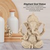 Sandstone Resin Indian Ganesha Elephant God Statue Fengshui Buddha Sculpture