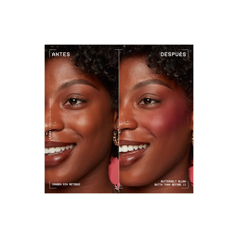 NYX Professional Makeup Buttermelt Blush, Rubor en Polvo, con hasta