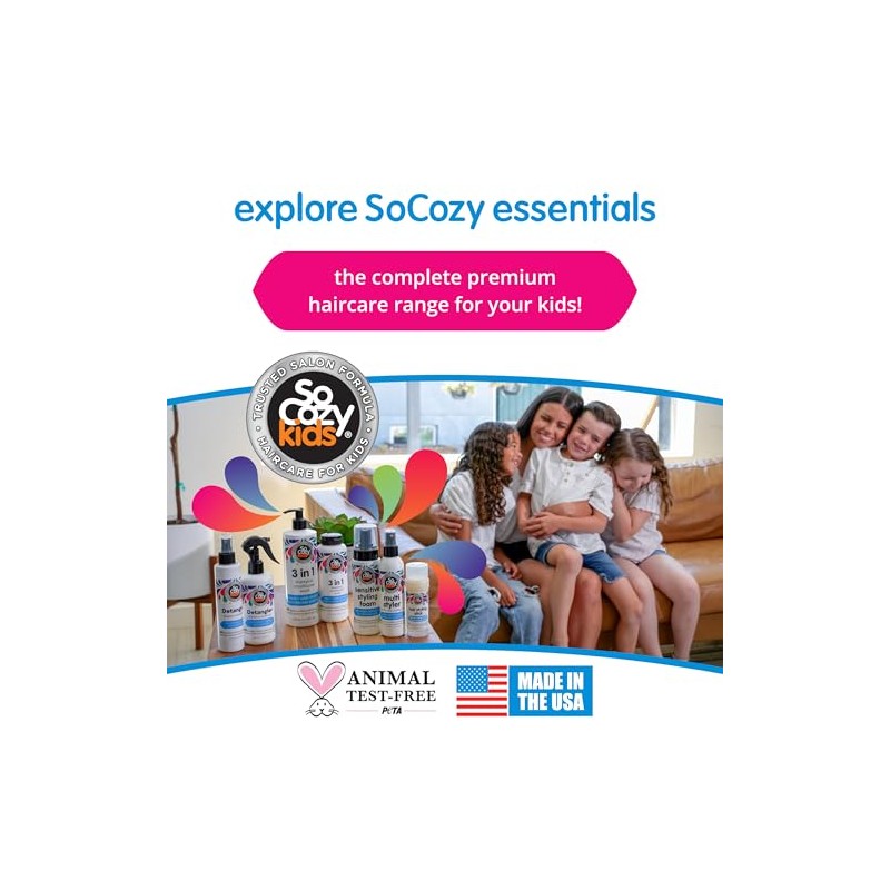 SoCozy Detangler + Leave-In Conditioner, Fruity-tutti, 8 Fluid Ounce