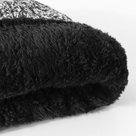 KQueenStar Direct Hat Scarf and Gloves Set Mens - Winter Thermal Warm Knitted Beanie Hat Neck Warmer Touchscreen Gloves with Soft Fleece Lining Stretchy Outdoor Sports Gift for Men UK