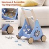 Wooden Baby Walker, Baby Push Walker with Montessori Toy for