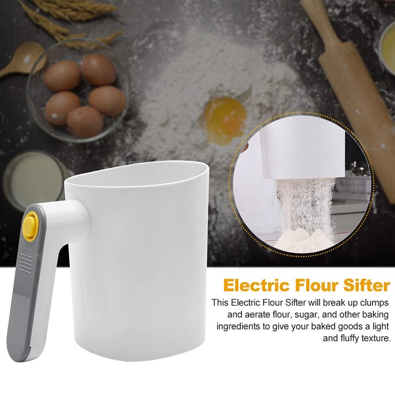 Battery Operated Electric Flour Sifter for Baking, Electric Flour Sifter