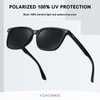 YDAOWKN Polarized Sunglasses for Women Men Retro Design Style Trendy