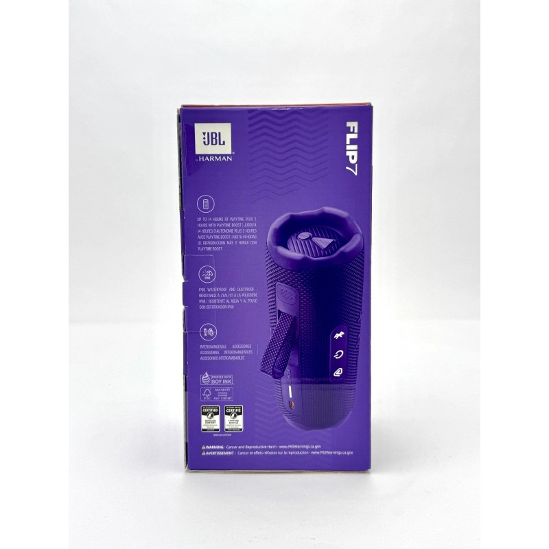 JBL FLIP 7 Portable Waterproof Speaker - Purple - New