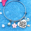 Inspirtional Bracelet Gift,Funny 26 Letter Initial A-Z Silver Heart Dangle