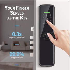 Sophies Fingerprint Door Lock Smart Deadbolt Keyless Entry Electronic Digital Keypad with Biometric Fingerprint, Tuya App Remote Control WiFi Locks for Front Door
