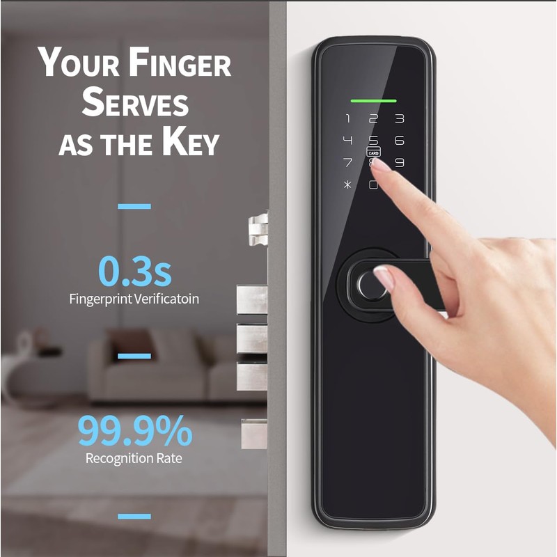 Sophies Fingerprint Door Lock Smart Deadbolt Keyless Entry Electronic Digital