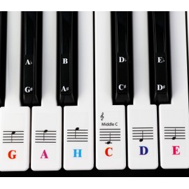Piano Stickers for 61 Keys Keyboards Transparent and Removable