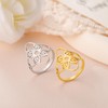 kkjoy Four Leaf Clover Shape Irish Trinity Knot Ring Stainless
