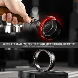 MHW-3BOMBER 58mm Magnetic Dosing Funnel,Espresso Dosing Funnel Outward Locking Design,Coffee Powder Dosing Rings with10 magnets,Coffee Dosing Ring for Espresso&Barista Accessory, Model:DR5546B