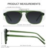 ANDWOOD Square Aviator Sunglasses Polarized Mens Womens UV Protection Sun