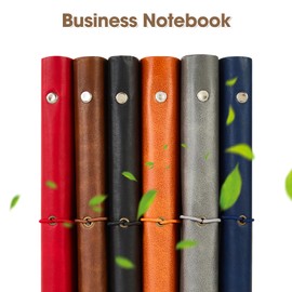 Louis Aley A5 Refillable Notebook, 160 Pages, Professional Leather Notebook Cover - Business Planner