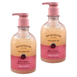 Bellman Natural Spa Moisture Glow Dead Sea Salt Scrub Body Cleanser Black Rose Fragrance 400ml x 2 / 벨먼 내추럴 스파 수분광채 사해소금 스크럽 바디클렌저 블랙로즈향 400ml x2개