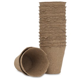 16 Peat Cultivation Pots 8 cm Round