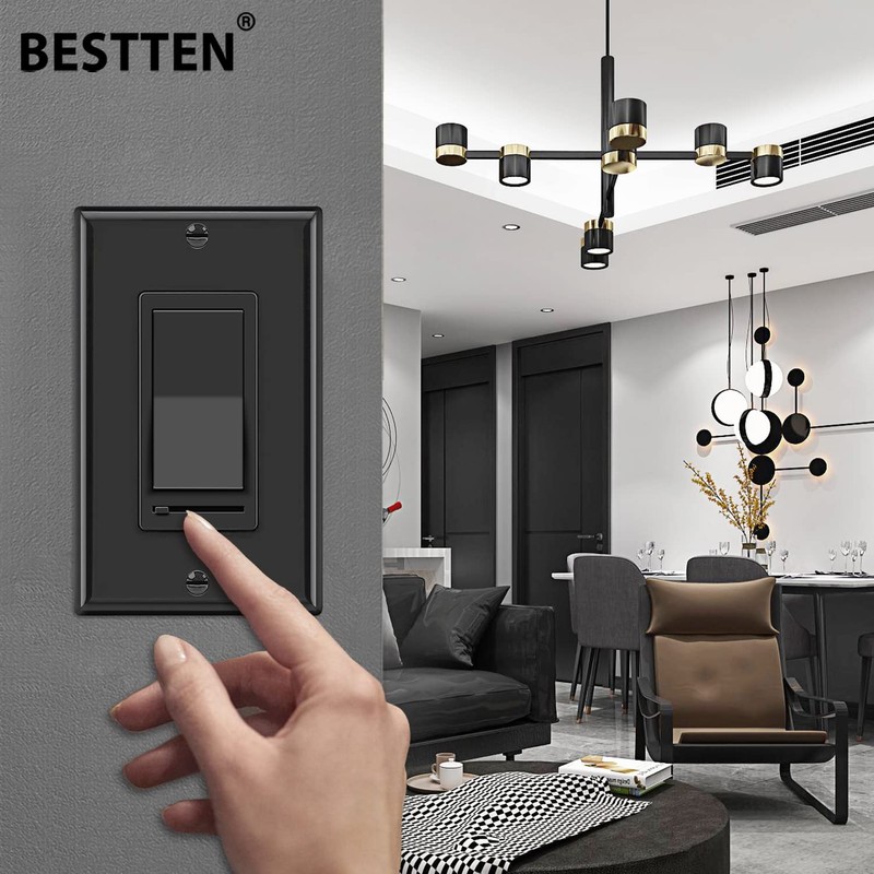 BESTTEN 6 Pack Dimmer Wall Light Switch, Compatible with Dimmable