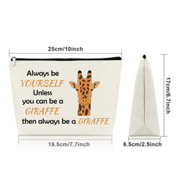 Sazuwu Inspirational Giraffe for Girls Makeup Bag Gifts for Giraffe Lovers Women Giraffe Themed Birthday Decorations Cosmetic Bag Animal Gift Birthday Christmas Graduation Friendship Present