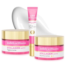 Judith Williams Cosmetics Collagen Active Anti-Ageing Lifting Set, Day, Night and Eye Cream for Intensive Skin Care, Firming and Regenerating, 115 ml
