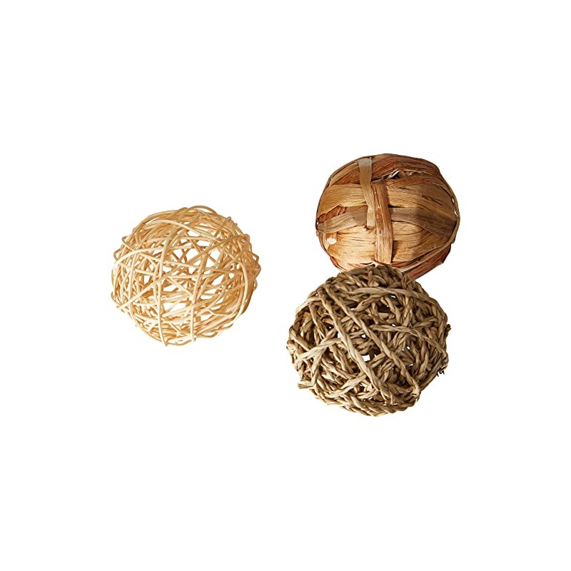 Rosewood Naturals Trio of Fun Balls, Toys for Small Animals