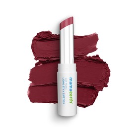 MAMAEARTH Soft Matte Long Stay Lipsticks with Jojoba Oil & Vitamin E for 12 Hour Long Stay - 03 Grape Wine - 3.5 g