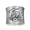SWBRJ Crescent Moon Bird Wide Chunky Band Ring for Women,Retro