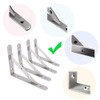 WSZD 8" Heavy Duty Shelf Brackets(200x135mm), 4 Pieces of Stainless