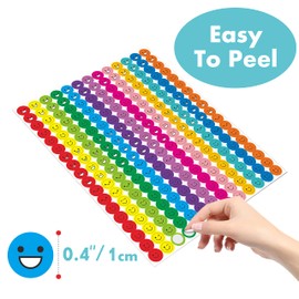 Hebayy 12456 PCS Funny Stickers, Mega Bundle Emotion Stickers in 14 Colors and 10 Designs Star with Stickers for Reward Behavior Chart (Each Measures 3/8)