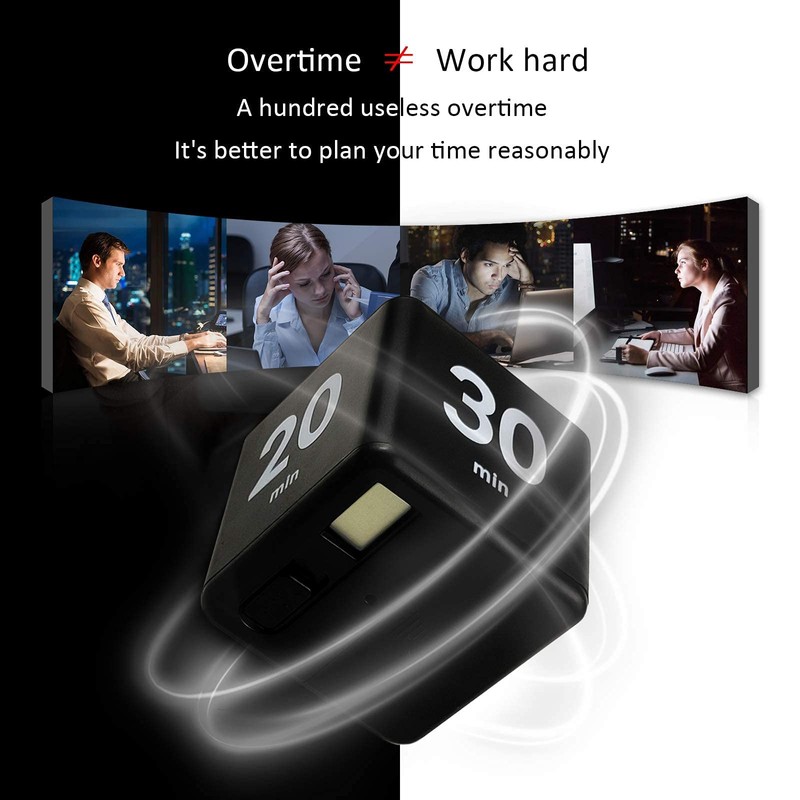Feilifan Cube Timer, Kitchen Timer Kids Timer for ADHD Productivity