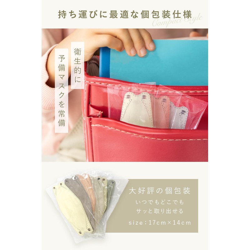 [LaViness] マスク 子供 子供用マスク 不織布 立体 立体マスク 30枚 (オールドレース×ブラック)