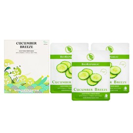 BioRepublic Cucumber Breeze Soothing Fiber Mask Contains 3 Masks