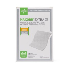 Medline Maxorb Extra AG 2" x 2" Dressings -  Box of 10 - MSC9422EP