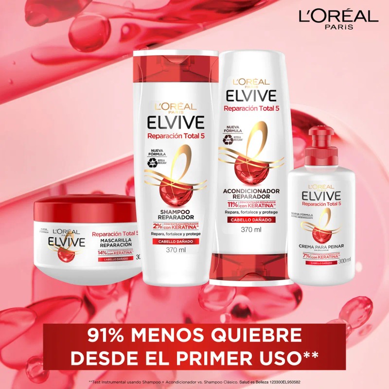 Loral Paris Elvive Acondicionador Reparacin Total 5 370ml