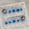 Blue Hole Deep Ocean Handmade Nail Tips - Oval S
