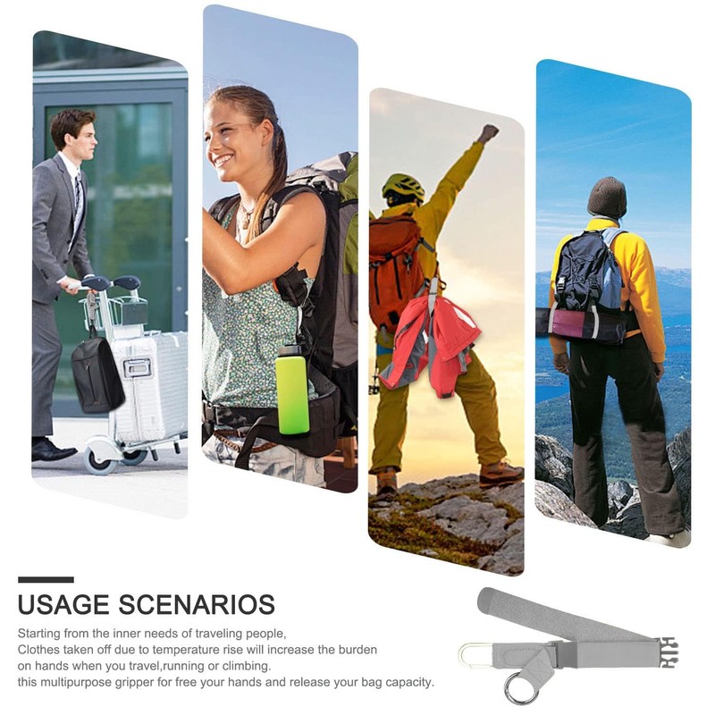 Convenient Travel Coat Fastener Belt, Elastic Velcro Jacket Grippers with