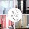 Westspark Crystal Curtain Holdbacks Silver, U Style Metal TieBacks for