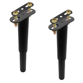Bivethoi 2 Pcs Adjustable Height Center Support Leg for Bed Frame, Metal Heavy Duty Furniture Center Slat Support Legs (5.9"-9.8" / 15-25cm) - Black